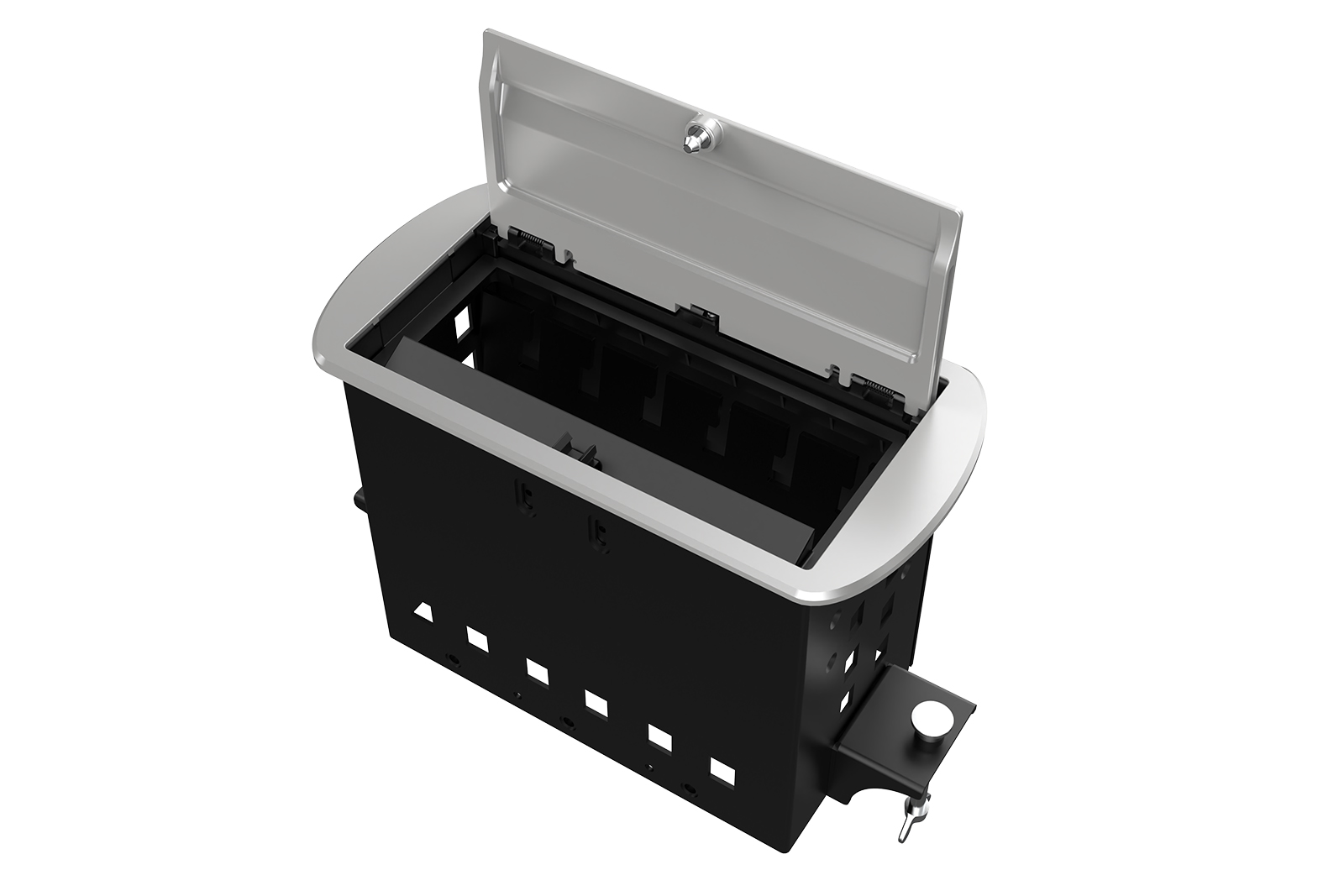 Прямоугольный металлический корпус Wize Pro WRTS-M-6CBOX-S