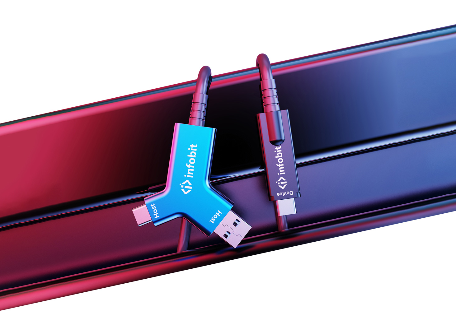 Активный оптоволоконный кабель USB 3.2 A+C C Infobit iFiber Y40