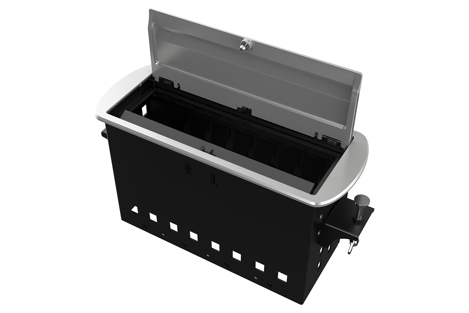 Прямоугольный металлический корпус Wize Pro WRTS-M-8CBOX-S