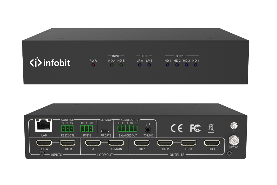 Контроллер видеостены 4K60 HDMI Infobit iWall 204