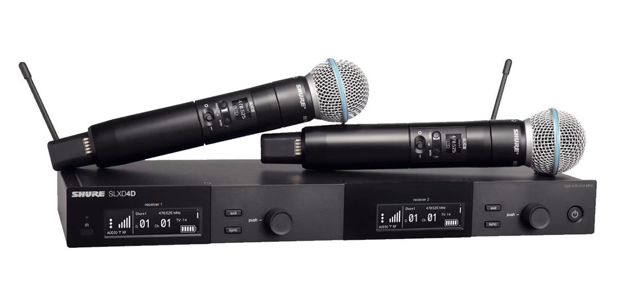 Цифровая двухканальная система SLX-D SHURE SLXD24DE/B58-H56