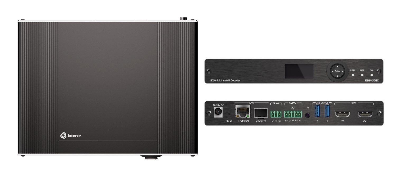Декодер из сети Ethernet видео HD, Аудио Kramer Electronics KDS-17DEC