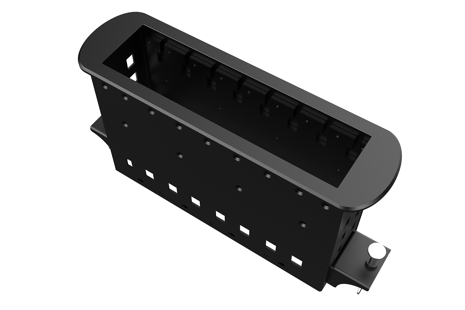 Прямоугольный металлический корпус Wize Pro WRTS-M-8BOX-B