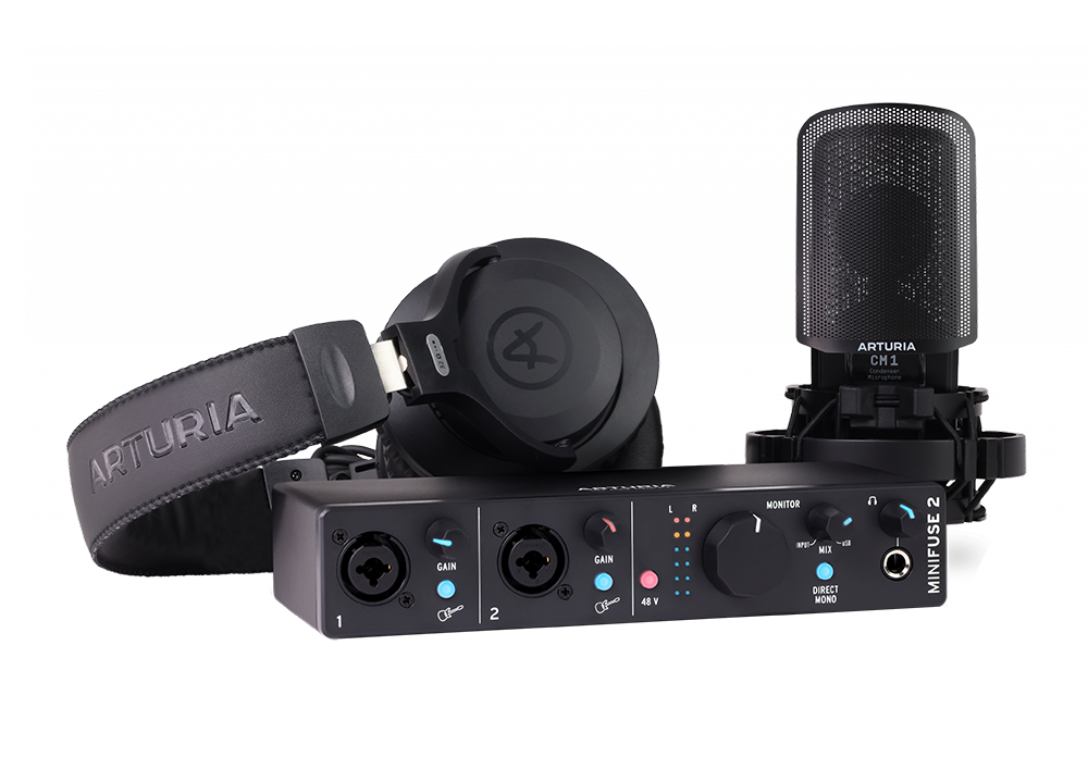 Аудиоинтерфейс USB Arturia MiniFuse Recording Pack Black